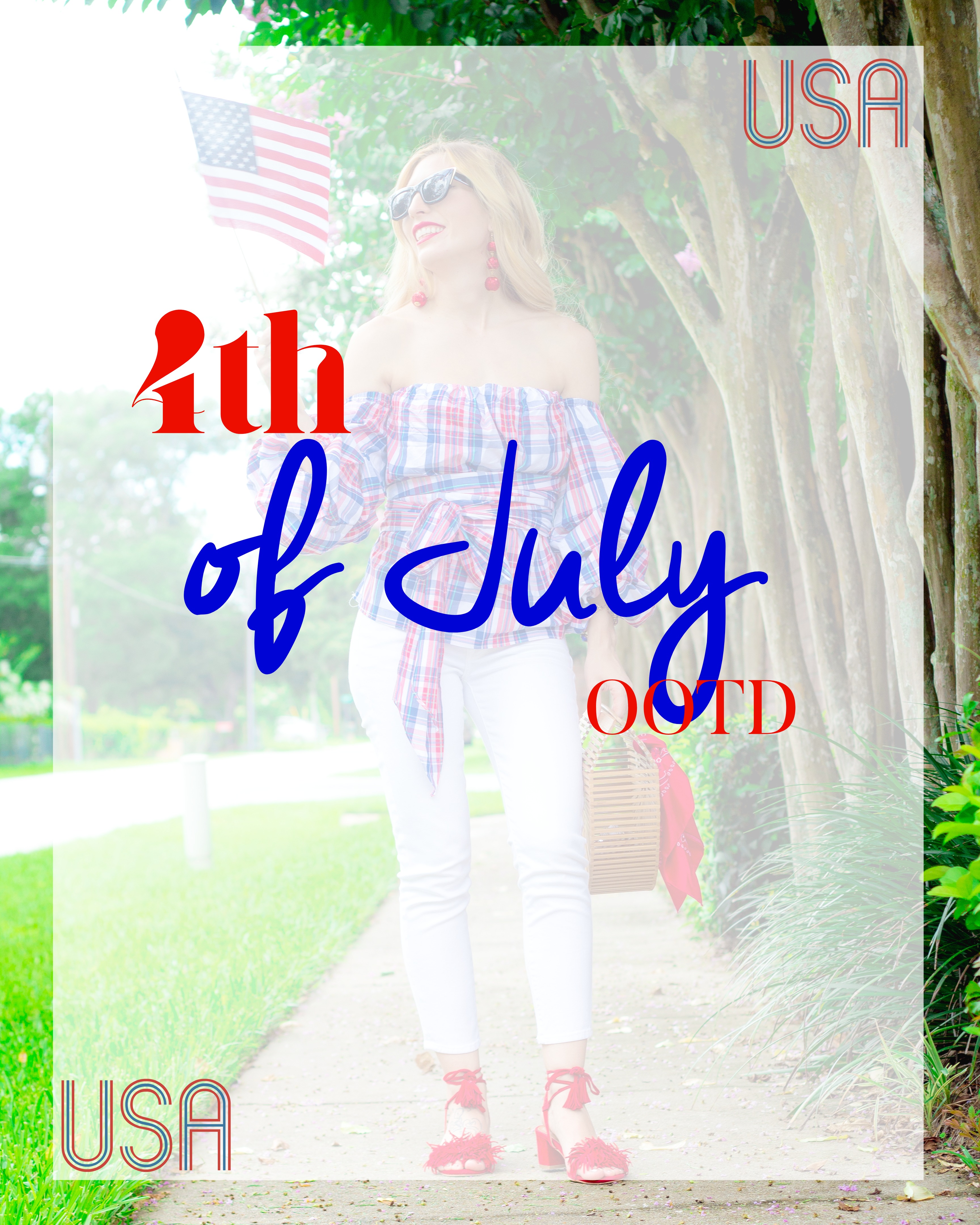 4TH OF JULY OOTD RED WHITE BLUE