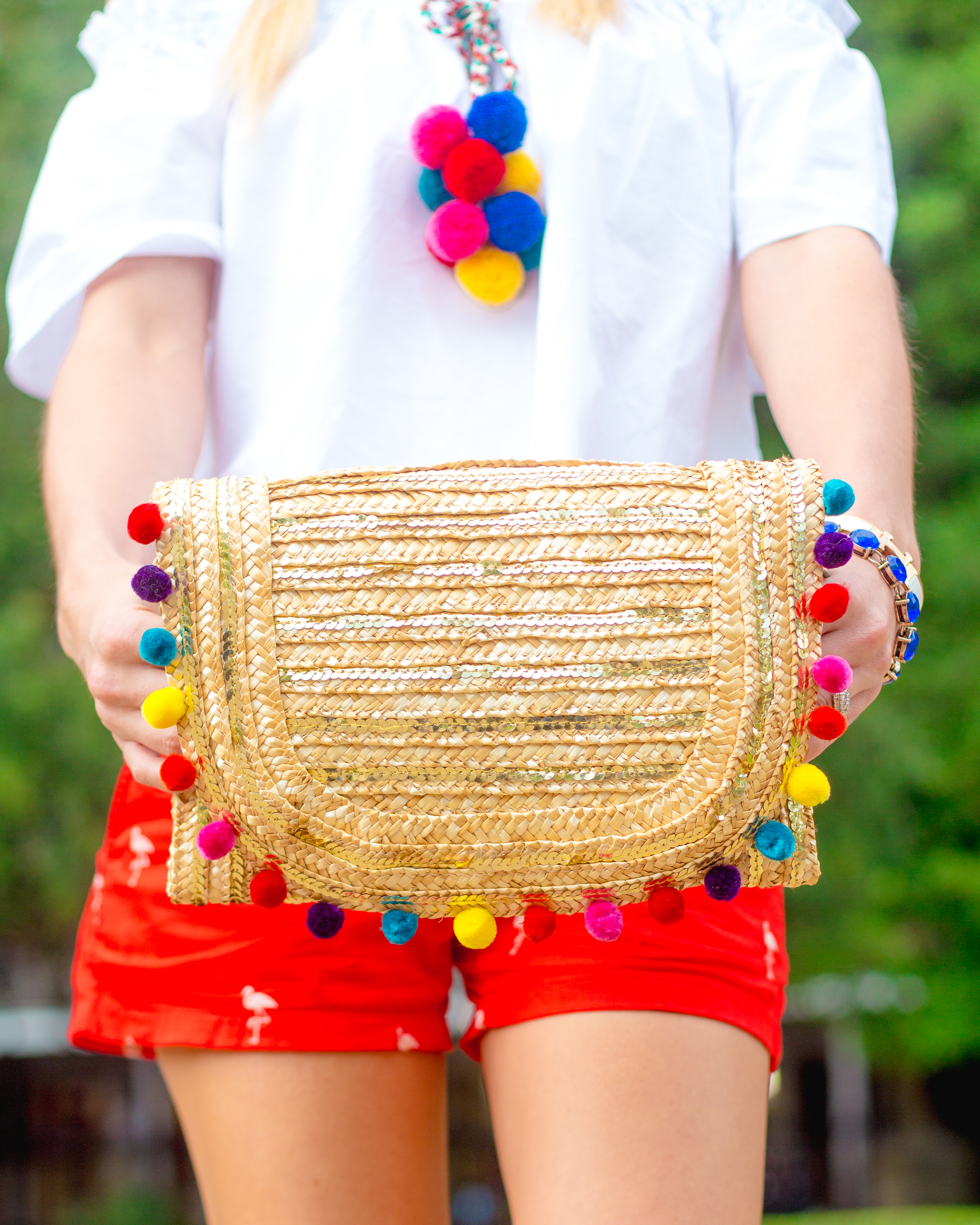 DIY POM POM CLUTCH + POM-POM TOP