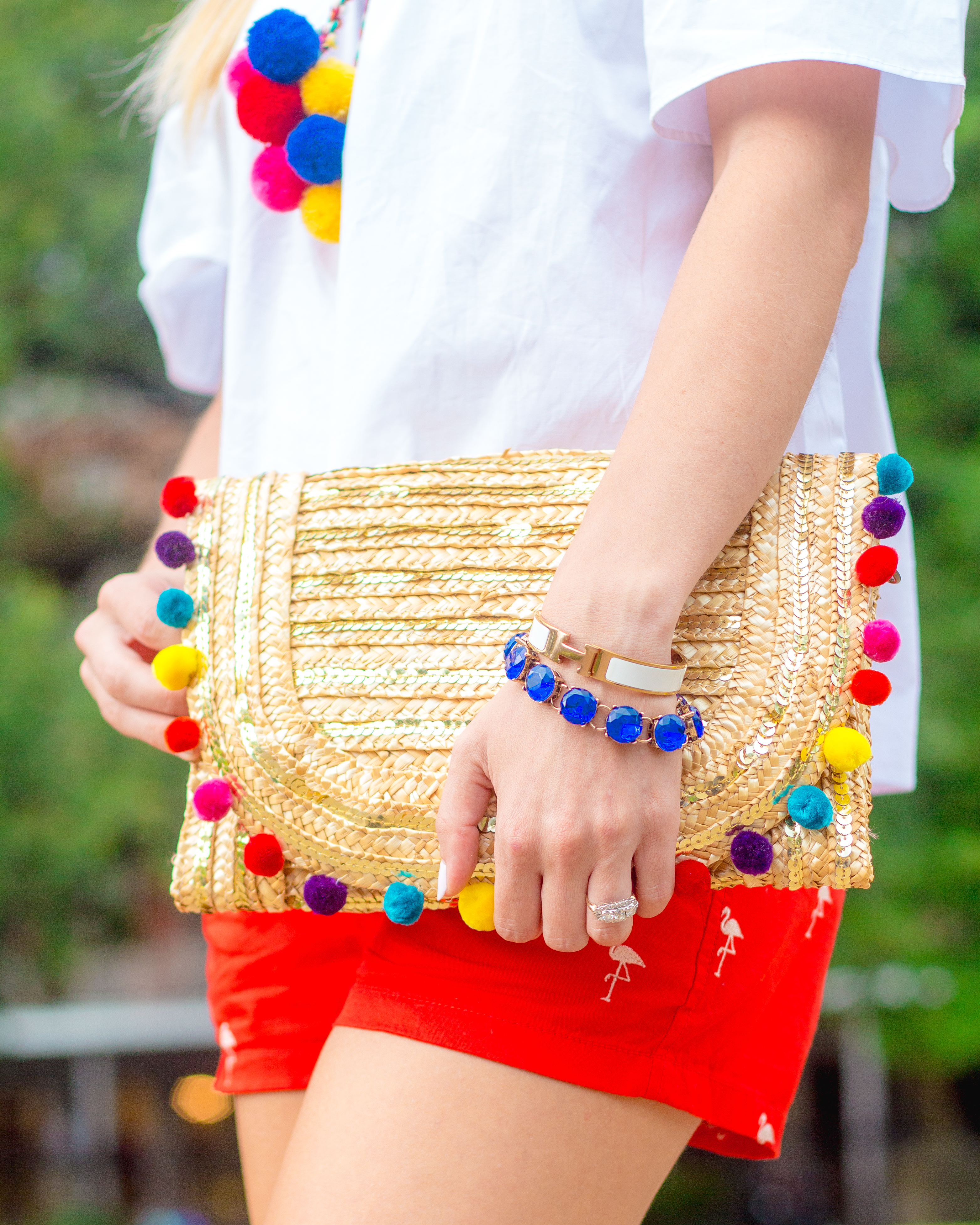 DIY POM POM CLUTCH + POM-POM TOP