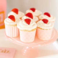 STRAWBERRY ANGEL FOOD CUPCAKES