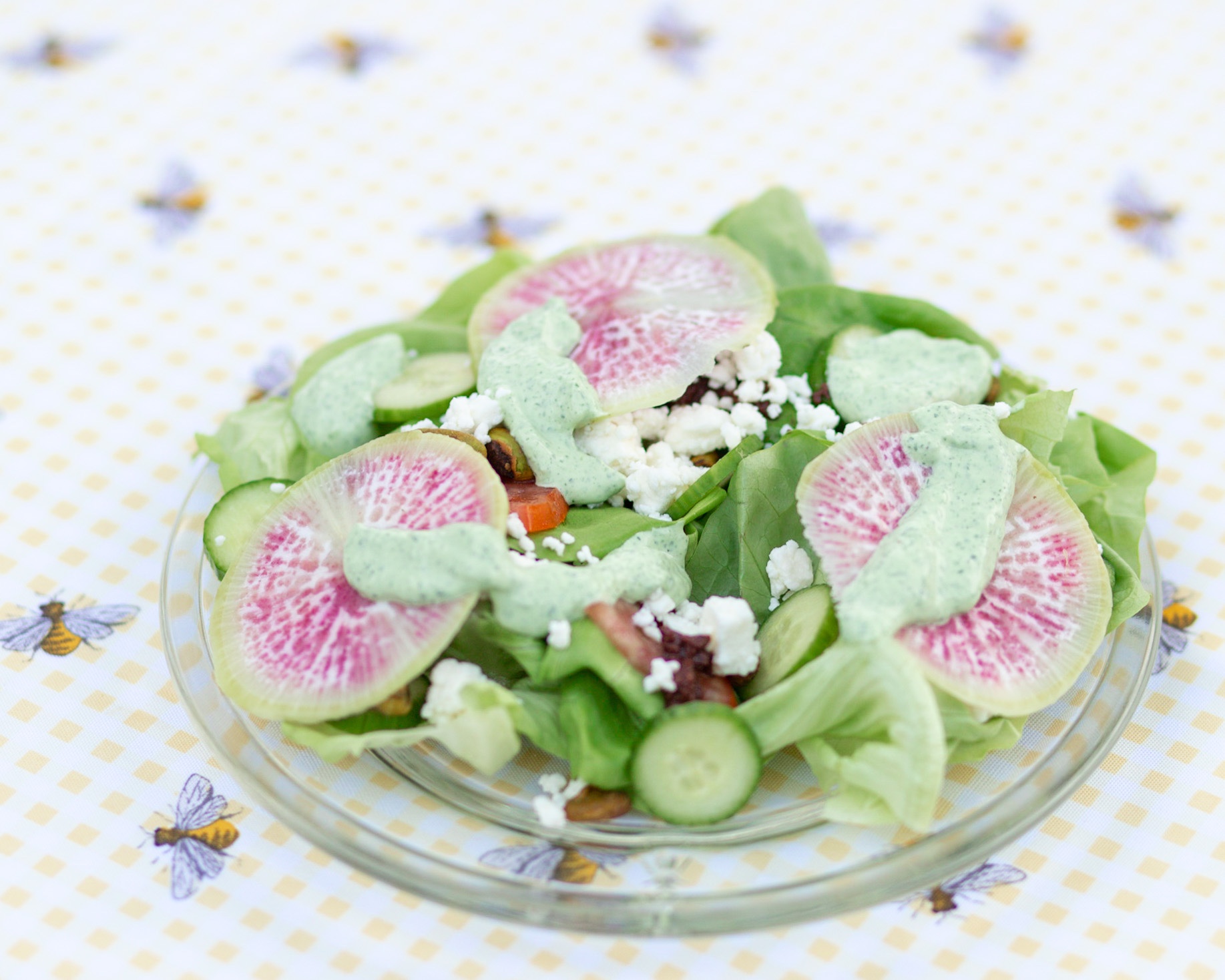 Little Gem Salad with Green Goddess Dressing - Cooking with