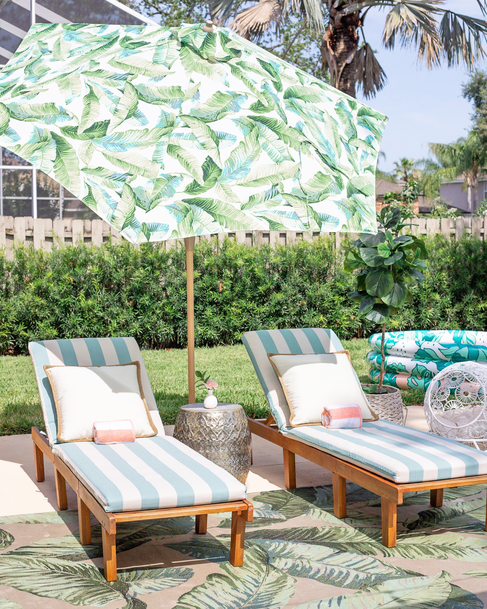 AFFORDABLE PALM BEACH STYLED PATIO