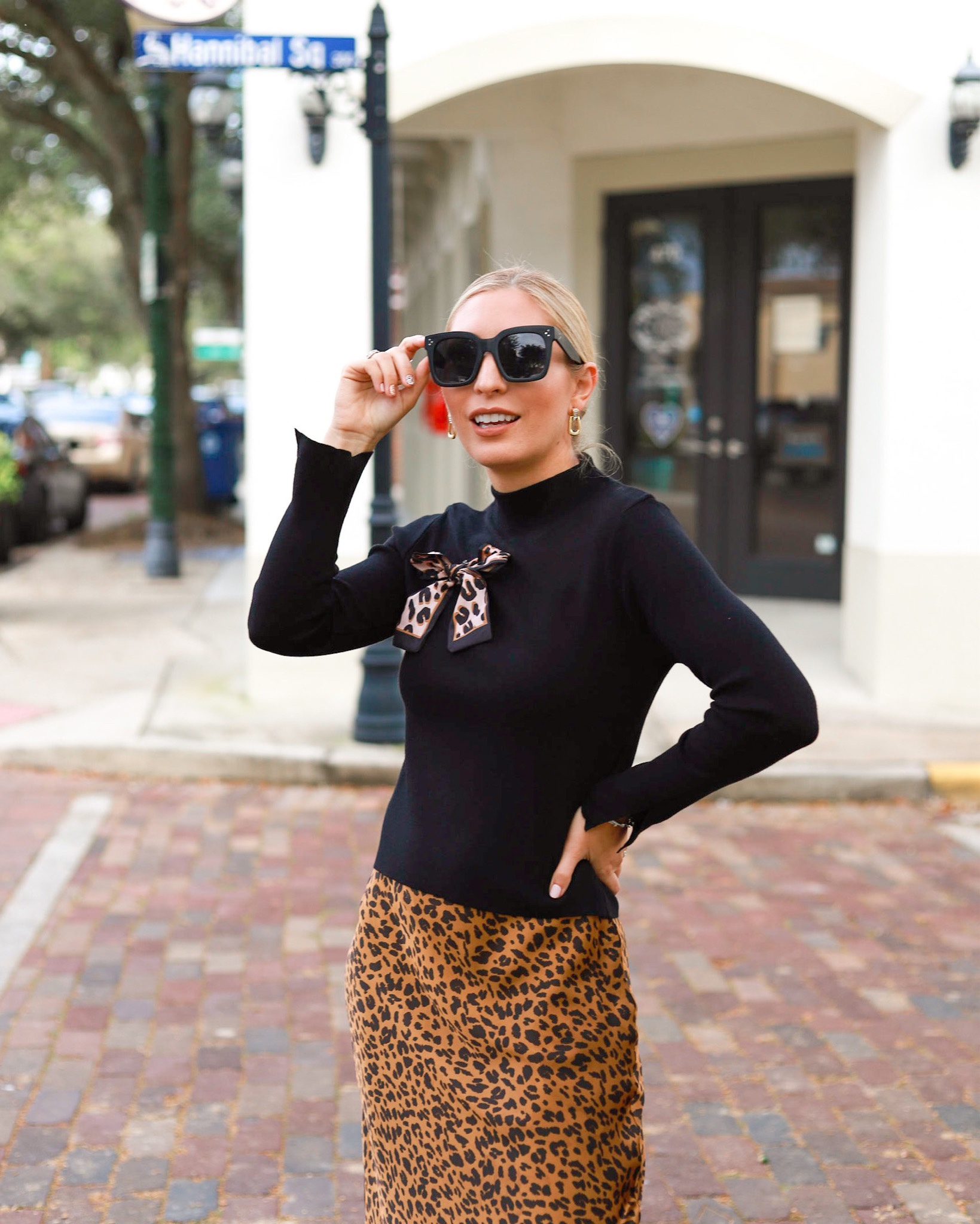 AFFORDABLE HOLIDAY STYLE LEOPARD SATIN SKIRT
