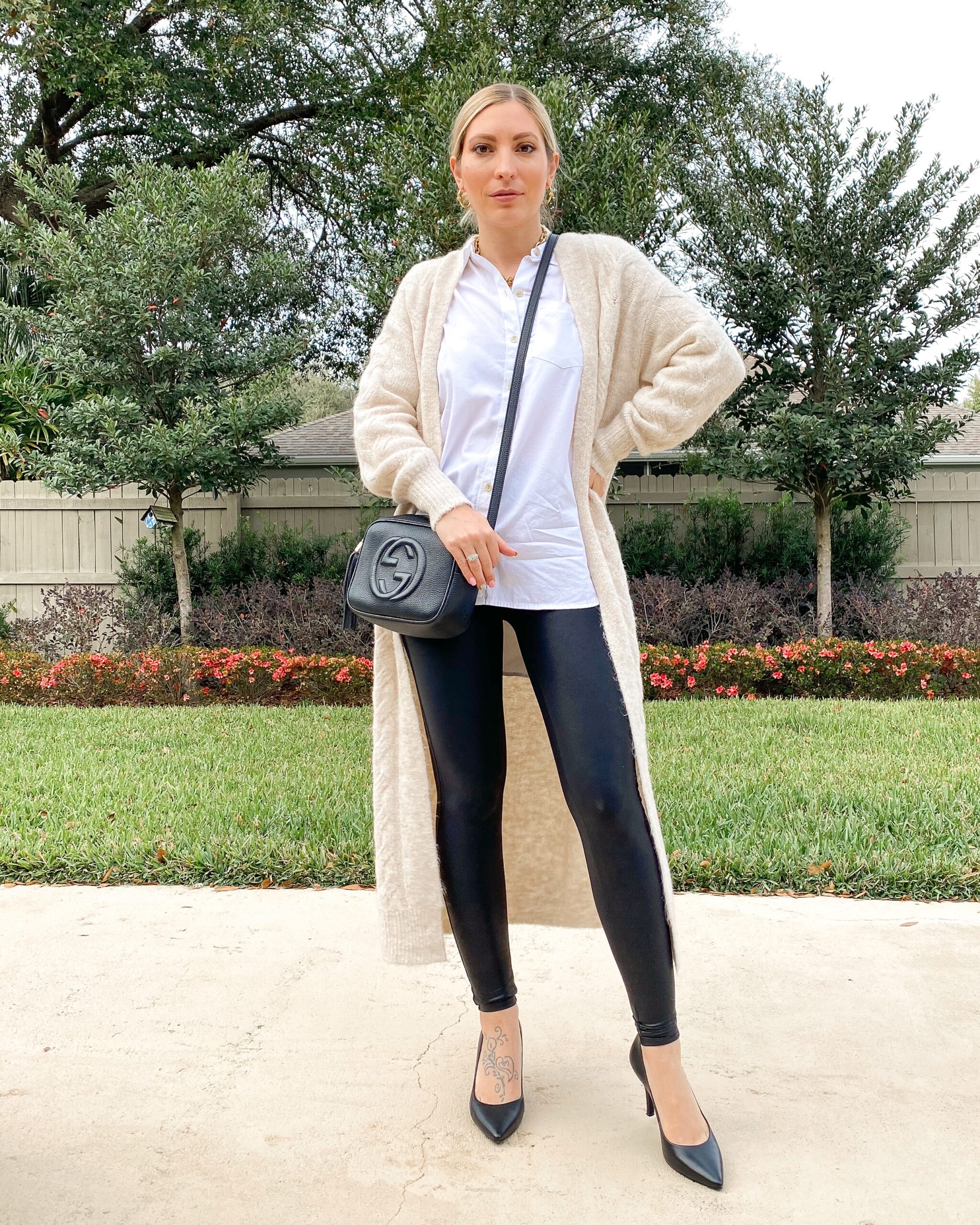 BUSINESS CASUAL LEATHER LEGGINGS